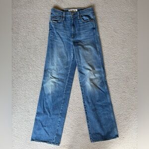 AMO Tricia Wide Leg Jeans Size 25 Medium Blue Wash High Rise